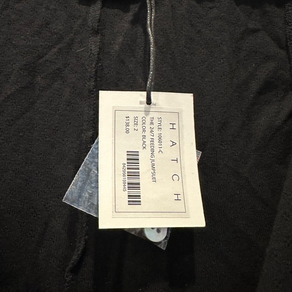 Hatch Black Cropped Maternity Jumpsuit NWT - Picture 3 of 4